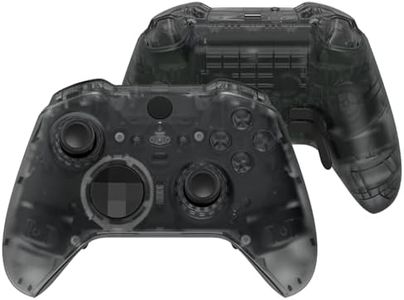 eXtremeRate Full Set Shell Buttons for Xbox One Elite Series 2 Controller, Clear Black Replacement Faceplate Back Plate Bottom Shell with Buttons for Xbox Elite Series 2 Core Controller - Model 1797