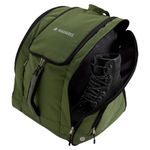 Navaris Ski Boot Bag - Padded Walking Boots Bag - Water-Resistant Polyester Welly Backpack with Pockets - Extra Storage for Hiking and Skiing Accessories - Fits Up to Size 11