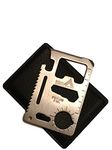 Ninja Outdoorsman 11 in 1 Stainless Steel Credit Card Pocket Sized Survival Multi tool (Single)