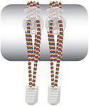 Lock Laces - Elastic No Tie Shoelaces 1 Size Fits All for Kids Adults Tieless Shoe Laces Tennis Shoes Sneakers, Rainbow, 48-Inch