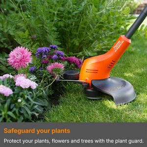Flymo 18V Cordless Grass Trimmer – SimpliTrim 250, Lightweight Lawn Edger, Orange