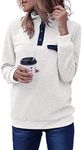 MEROKEETY Women's Long Sleeve V Nec