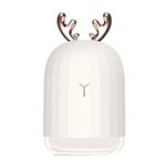 Junhouse 220ml USB Cool Mist Humidifier, Lovely Reindeer Rabbit Design Essential Oil Diffuser with Led Breathing Light for Baby Bedroom Home Office