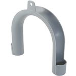 LRMYS U-Shaped Drain Outlet Hose Hook, Plastic U-Bend Hangle Pipe Supports for 20-26mm Plumbing Pipe, Ideal for w/Hose Pipe Home Domestic Appliances Washing Machine Dishwasher, Gray 1 Pack