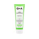 Q+A AHA Exfoliator Body Scrub, Enhanced Body Care with Lactic & Glycolic Acids, Natural Exfoliants to Deeply Refine Skin Texture, Promoting Soft, Supple, and Radiantly Smooth Skin, 250ml