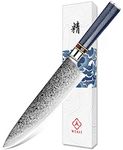 Chef Knife 8 Inch Damascus Chefs Knife Japanese VG10 Kitchen Knife Sharpest 67-Layer High Carbon Stainless Steel Knife, Pro Cooking Knife, Meat Cutting Gyuto Chef Knife with Sheath