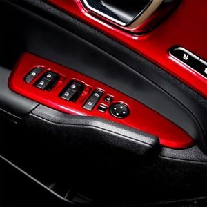 Amzcar 6PCS Door Lock Switch Covers Compatible with Kia Sportage 2023-2025 Accessories (Red)