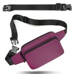 IHIGOGOFA Bumbags Waist Fanny Pack Fashion Bum Bag with 30cm Extended Belt for Dog Walking Climbing Hiking Travel Cycling Girls Ladies Men Women (Purple)