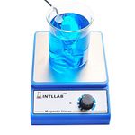 INTLLAB Magnetic Stirrer Stainless Steel Magnetic Mixer with stir bar (No Heating) Max Stirring Capacity: 3000ml