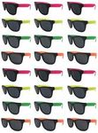 36 Neon Sunglasses-Green-Yellow-Orange-Pink, Bulk Party Pack Fits Kids and Adult