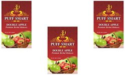 PUFF SMART Premium Herbal Molasses Double Apple (Set of 10) 50gms Each (100% Tobacco and Nicotine Free)