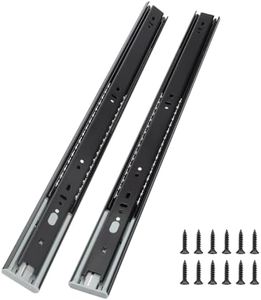 goldenwarm 10 Pair Soft Close Drawer Slides 20 Inch Black Heavy Duty Side Mount Full Extension Ball Bearing Dresser Cabinet Drawer Glide 100 LB Capacity