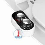 Bidet Attachment for Toilet Hot and Cold Bidet, Upgraded Bidet Warm Water, Ultra-Slim Self Cleaning Non-Electric Bidet, Adjustable Pressure Nozzle Control Bidet Sprayer, for Posterior, Feminine Wash