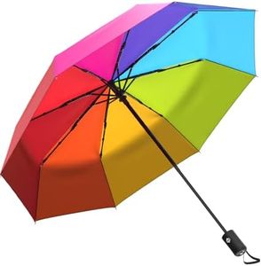 Rain-Mate Compact Travel Umbrella - Pocket Portable Folding Windproof Mini Umbrella - Auto Open and Close Button and 9 Rib Reinforced Canopy