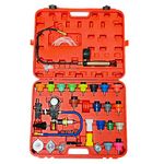 HZAUTOS 34PCS Radiator Pump Pressure Tester and Coolant Vacuum Refill Tool Kit, Pressure Leak Tester Tool Kit for Automotive Cooling System Water Tank Leakage Detection and and Pneumatic Purge Filling