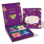 VAHDAM Assorted Tea Gift Sets - 24 Flavors, 24 Pyramid Tea Bags | Tea Bags Variety Pack - Herbal Tea, Green Tea, Chai Tea, Black Tea | Tea Assortment Gift Set, 50 Gram