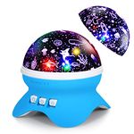 SUNNEST Baby Night Light Kids Projector, Starry Sky Lights Lamp - 360 Degree Rotating Space and Ocean Themes with 8 Lighting Modes, Perfect Star Projector Gift for Boys and Girls