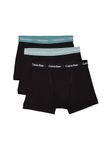 Calvin Klein, Men's, 3P Trunk 0000U2662G, Black (B- Black, Shade, Slate Turq Wbs), XL