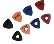 TUOREN Soft Leather Ukulele Picks Produces Richer Warmer Tone for Ukulele Guitar Bass 4pcs Triangle Shape + 4pcs Diamond Shaped Cutout Hole (Multi-Color)