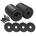 Magnetpro 12 Pieces 25 LB Force Neodymium Magnets Size 0.79"*0.28" with Steel Capsule, Black Pot Magnets with Black Counterparts and Black Screws…