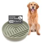 Slow Feeder Dog Food Bowl, Large - Rainbow Puzzle Dog Feeder Dog Bowls Large Breed, Stop Gulping, Take It Easy with This Aesthetic, Silicone Dog Slow Feeder Bowl (Large Dog Slow Feeder Bowl, Sage)