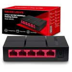 MERCUSYS 5-Port 10/100/1000Mbps Desktop Ethernet Switch/Hub, Ethernet Splitter, Saves power by up to 82%, Plug & Play, no configuration required (MS105G)