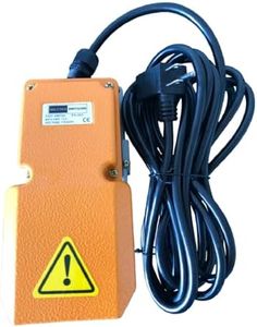 WILCHES SWITCHES/Heavy Duty Foot Switch SPDT NO NC AC 380V 15A Electric Pedal Momentary Foot Pedal Switch with Foot Guard Aluminum Case 16-ft Cable with Piggyback Plug (3-Pronged)