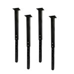 Jahof Adjustable Table Legs 24-40 inch (60-100 cm), Metal Desk Legs with Screws, Square Furniture Legs for Tabletops, DIY Desk, Home and Office, Set of 4 (Black)