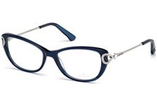 Swarovski SK5188 Gote Eyeglasses 090 Shiny Blue 53-16-135