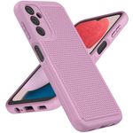 for Samsung Galaxy A14 5G Case: Dual Layer Protective Heavy Duty Cell Phone Cover Shockproof Rugged with Non Slip Textured Back - Military Protection Bumper Tough - 2023, 6.6inch ( Raspberry Pink )