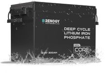 Renogy 300AH 12V LiFePO4 Lithium Leisure Battery, 3840Wh Energy with Low-Temp Protection and 200A BMS, IP65 and Lightweight for Motorhome, Caravan, Campervan, Marine, Home Backup & Off-Grid Solar
