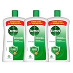 Dettol Liquid Handwash Bottle - Original Hand Wash- 875ml (Pack of 3) | Germ Defence Formula | 10x Better Germ Protection