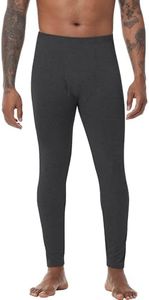 WiWi Men's Long Johns Thermal Underwear Bottoms Base Layer Leggings Viscose from Bamboo Baselayer Pants S-XXL,Charcoal Heather,Medium
