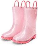 DREAM PAIRS Kids Rain Boots Glitter