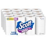 Scott 1000 Sheets per Roll, 4 Packs of 8 Rolls (32 Rolls Total), Septic Safe Bath Tissue