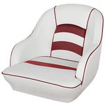 MSC Bucket Pontoon Boat Seat (White/Red, Bucket Pontoon Boat Seat)