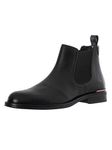 Tommy Hilfiger Men’s Leather Chelsea Boots, Black (Black), 8