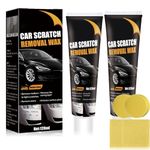 2pcs Scratch Remover Kit for Cars,Car Scratch Removal Wax for Deep Scratches,Car Polishing Auto Scratches Repair Paste,Vehicles Paint Scratch Repair Kit with Wipes and Sponges (2 * 120ml)
