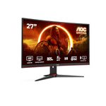 AOC Gaming CQ27G2SE - 27 Inch QHD Monitor, 165Hz, VA, 1ms, FreeSync Premium, Low Input Lag, Shadow Comtrol, Game Modes (2560 x 1440 @ 165Hz, 250 cd/m, HDMI 2.0 x 2 / Display Port 1.2)