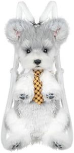 Chongker Dog Shaped Backpack, Handmade Realistic Stuffed Animals Backpack, Cute Dog Plush Bag