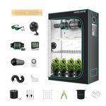 MARS HYDRO 2x4 Grow Tent Kit Complete System TSL2000 Led Grow Light 684pcs LEDs Dimmable Light 300W, 24"x48"x70" Hydroponic Grow Tent 1680D Canvas with 4” Ventilation Kit, 6inch Clip Fan