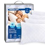 Le-Ostél Pillow Protectors 4 Pack - Ultra Soft Zipped Pillow Protectors - Hypoallergenic Quilted Pillow Protectors - Soft & Breathable Microfiber Pillowcase Protectors (4 Pack (50 x 75 CM))