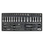 Sealey Tbt19 Tool Tray with Socket Set 43Pc 1/4Sq Drive