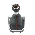 kangbeier 5 Speed Car Gear Stick Level Shift Knob with Leather Boot for VW Jetta 5 A5 MK5 GLI 2006 2007 2008 2009 2010 2011 Car-Stying