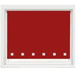 Home In Style 100% Polyester Square Eyelet Trimmable Daylight Roller Blinds (120cm Wide x 165cm Drop, Red)