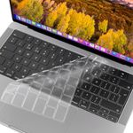 Ultra Thin Keyboard Cover for 2022 2023 2024 A3114 A3113 15 inch MacBook Air 13.6 Inch M2 M3 2022-2024 MacBook pro 14 inch 16 inch M1 Pro M2 Max 2021 2022 2023 with Touch ID, EU Keyboard Layout