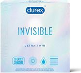 Durex Invisible Ultra Thin & Ultra Sensitive Condoms, 16 Count