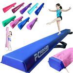 FC FUNCHEER Foldable Gymnastics Beam for Kids,6FT/9FT Floor Balance Beam,Non-Slip Base,Faux Suede Cover with Carrying Bag and Handles