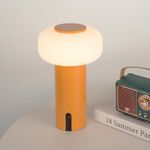 WEILAILUX Shower Lamp Waterproof, Outdoor Cordless Table Lamp Rechargeable, Portable Battery Operated Lamp, Touch Dimmable Night Light for Bedroom/Patio/Dinning/Camping (Orange)