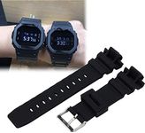 Watch Wrist Band Strap, Soft PU Leather Black Watches Bands Replacement Fit for G-Shock DW6900/5600E GWM5610